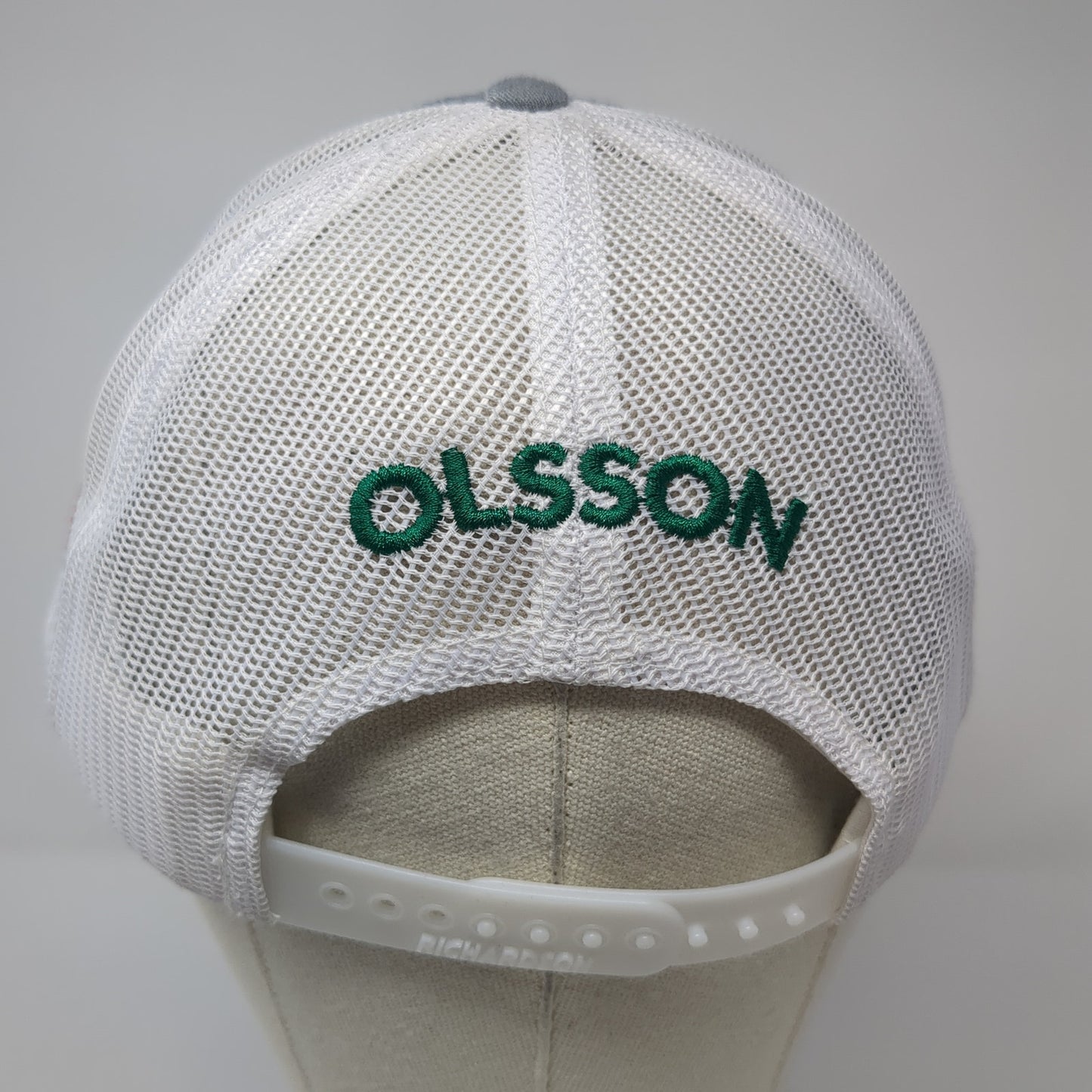 Olsson Industrial Electric Patch Snapback Trucker Hat Gray One Size Mesh Back