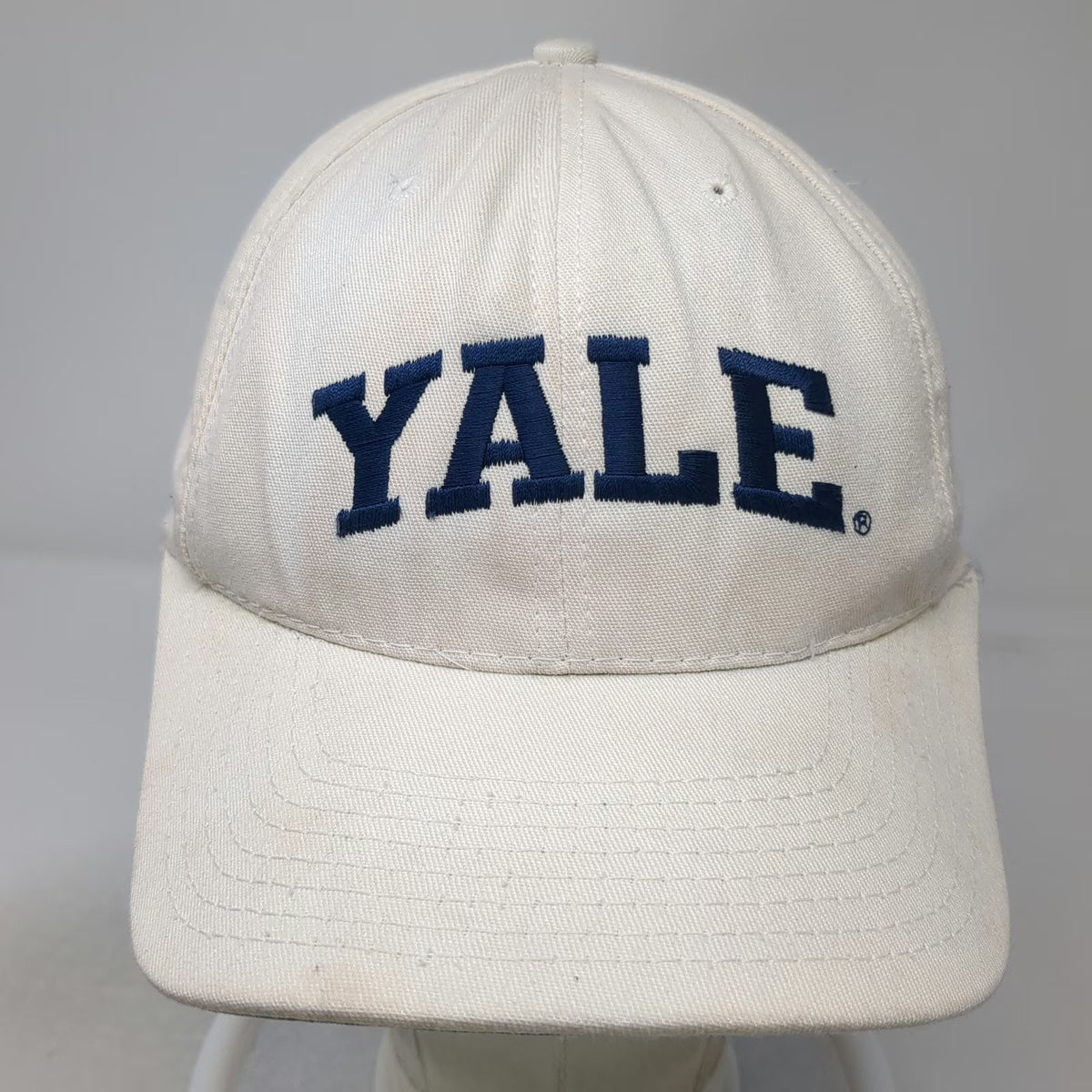 Yale University Hat Baseball Cap White Blue Green One Size Snapback Underbrim