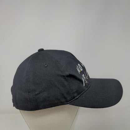 No New Friends Strapback Hat Black OSFA Adjustable Embroidered 6 Panel