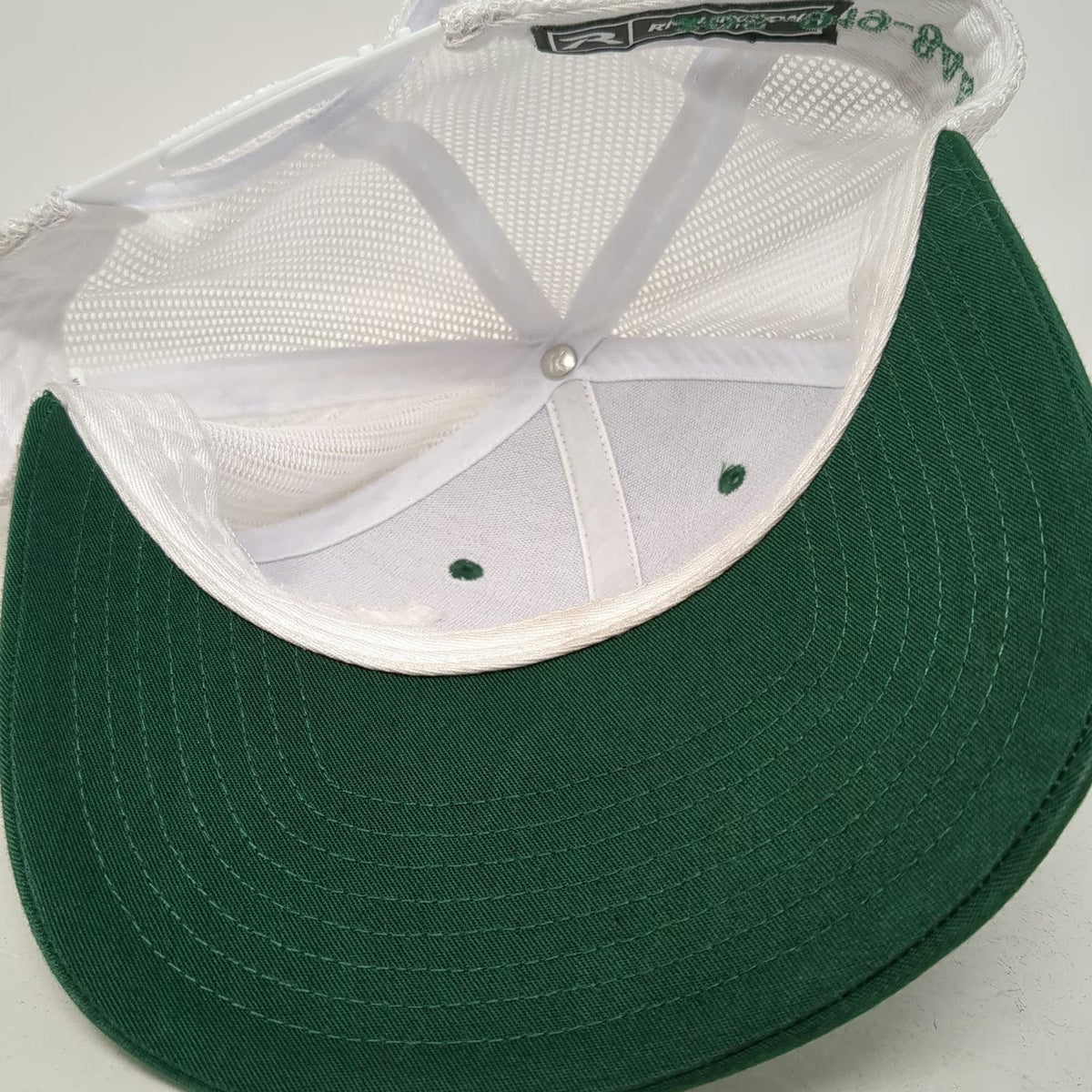 Richardson Trucker Hat Green White One Size Western Idaho Fabrication Snapback