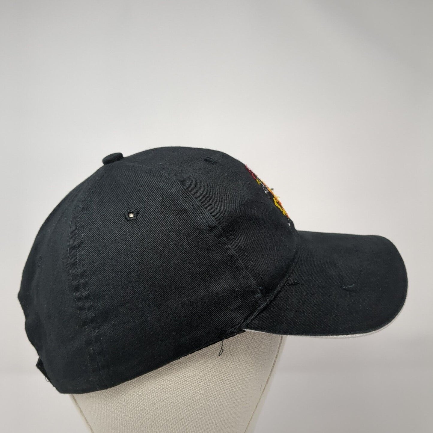 Cap America Strapback Hat Black One Size Embroidered Logo Adjustable