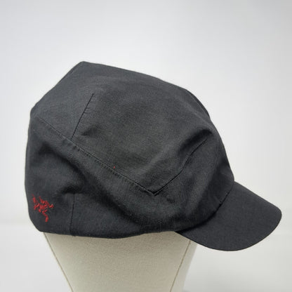 Arc'teryx Quanta Cap Gray L - XL Fitted Hat Red Logo Polyester Aramid Blend