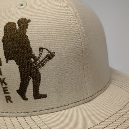 Dead-On Archery Bow Hiker Trucker Hat Beige Brown Gold One Size Mesh Snapback