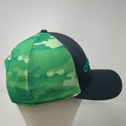 Oakley Trucker Hat Black Green White OSFM Camo Mesh Snapback Embroidered Logo