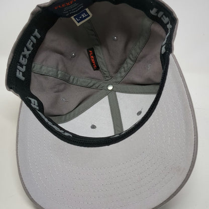 Flexfit Baseball Cap Gray XL Ascent Embroidered Logo Curved Brim Structured Hat
