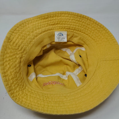 Fahrenheit Boy's Wide Brim Bucket Hat Yellow Size S/M 54CM Embroidered Logo