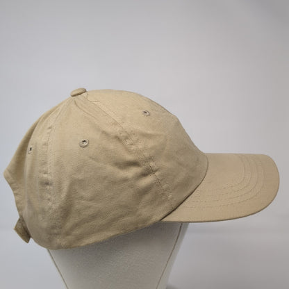 Unbranded Strapback Baseball Cap Brown One Size Adjustable Vented Holes Blank