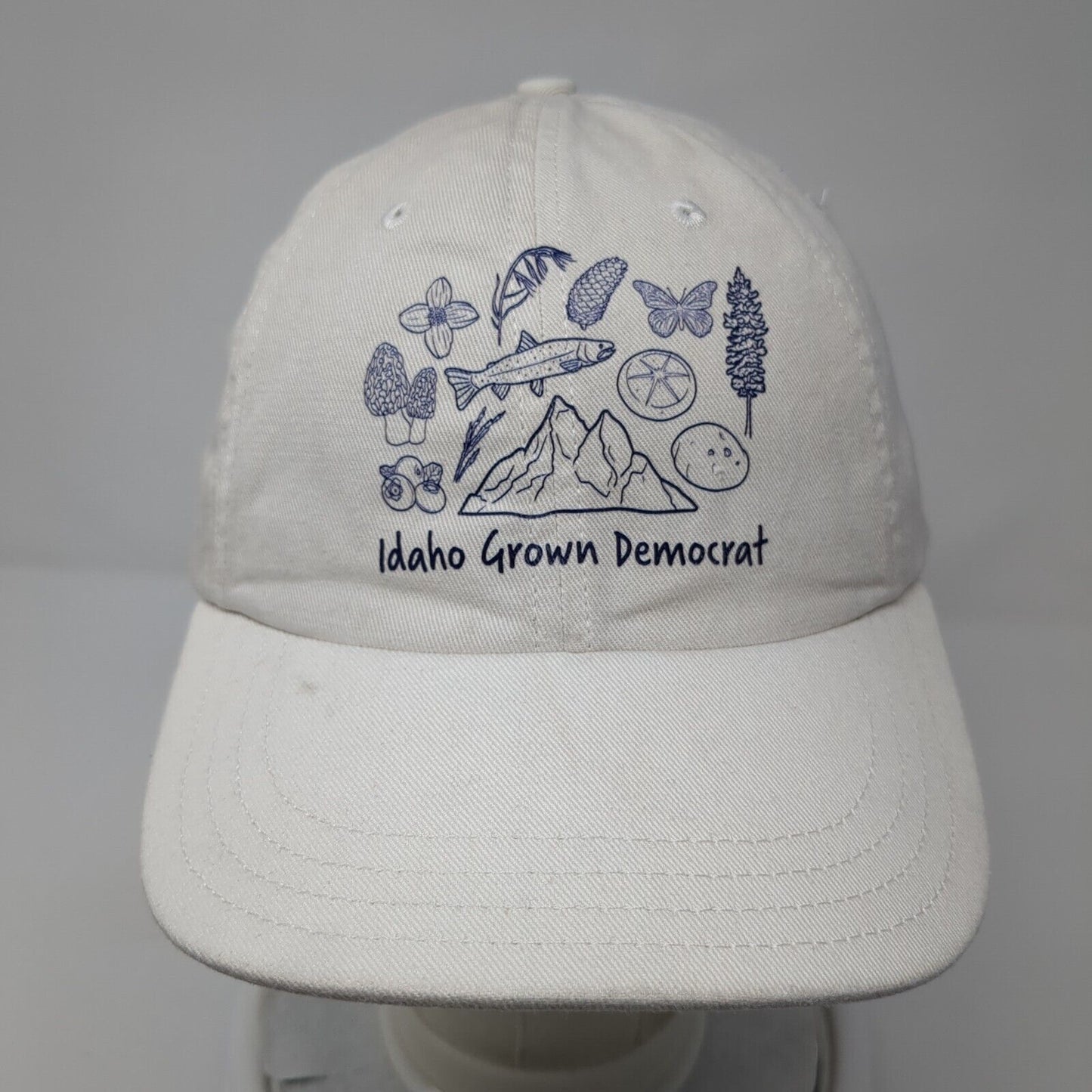 Idaho Grown Democrat Slideback Hat Cream One Size Adjustable 6 Panel Unionwear