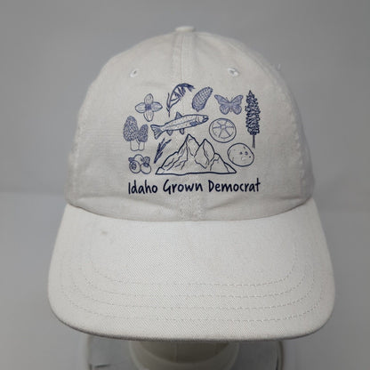 Idaho Grown Democrat Slideback Hat Cream One Size Adjustable 6 Panel Unionwear