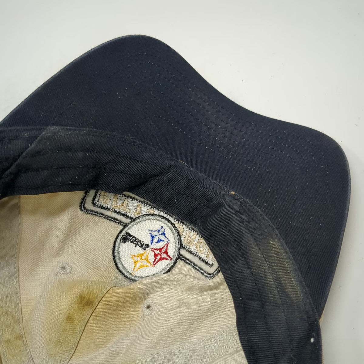 NFL Pittsburgh Steelers Cap Beige One Size Slideback Logo Cotton Patch Hat