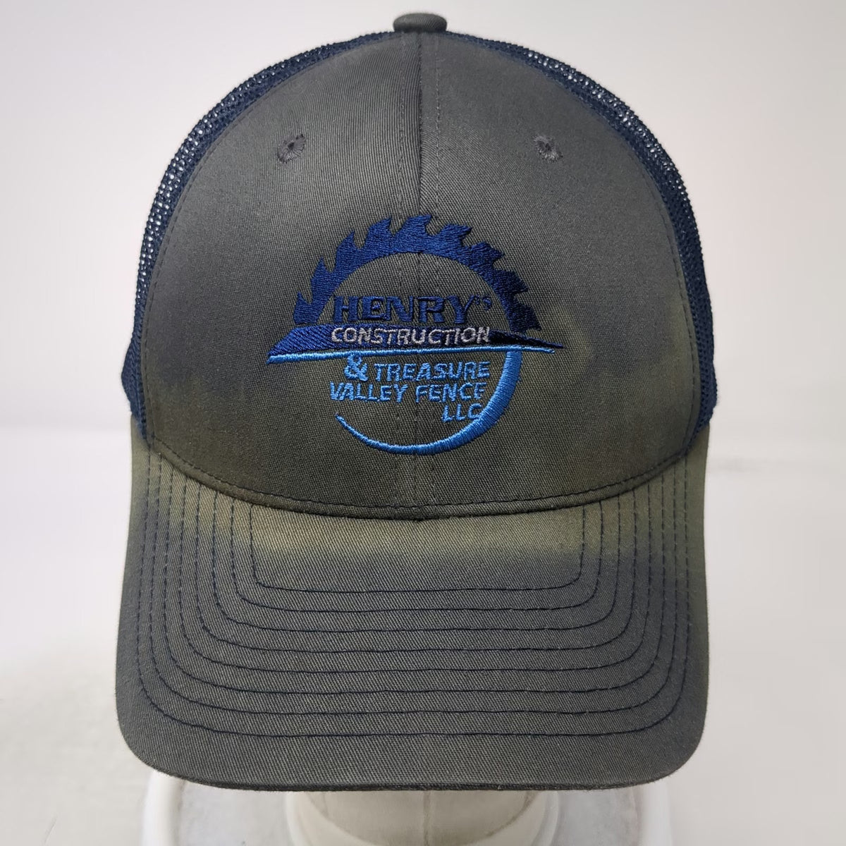 Richardson Trucker Hat Gray One Size Henry's Construction Fence Mesh Snapback