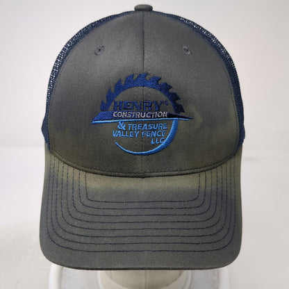 Richardson Trucker Hat Gray One Size Henry's Construction Fence Mesh Snapback