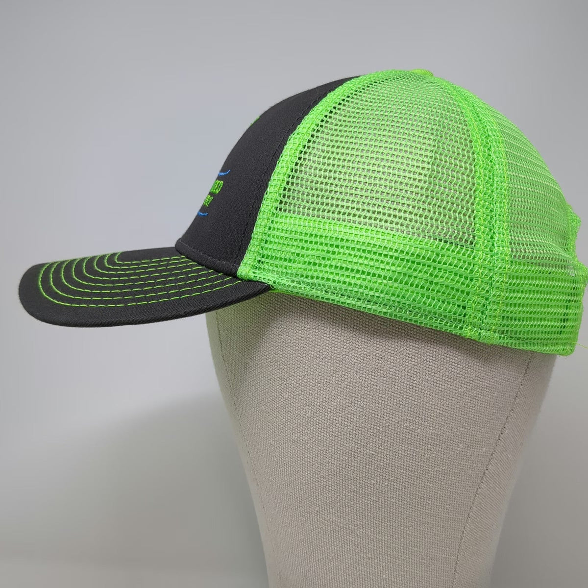 Fahrenheit Baseball Cap Gray Green One Size Trout Unlimited Sun Valley Hat Mesh