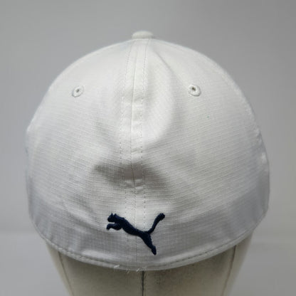Puma Baseball Cap White S Stretch Fit Embroidered Logo Athletic Performance Hat