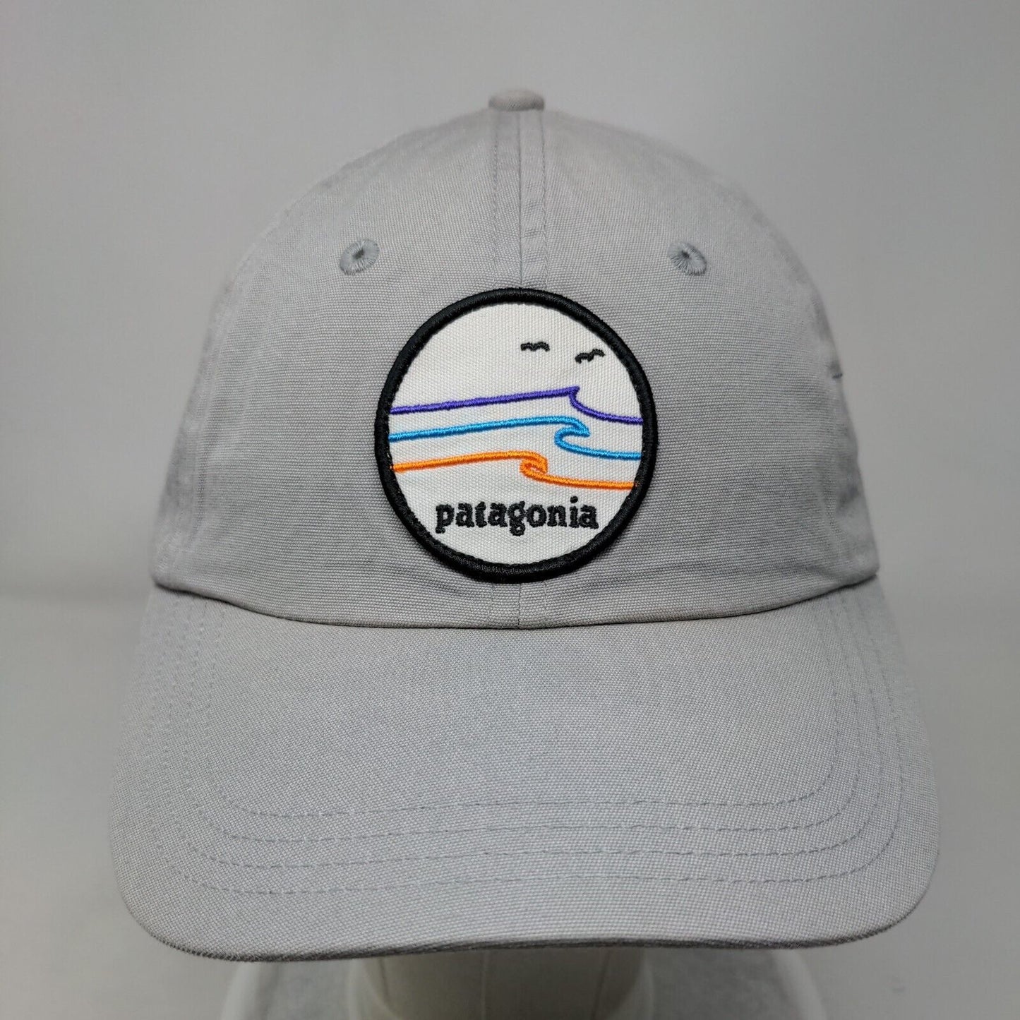 Patagonia Slideback Hat Gray One Size Adjustable Embroidered 6 Panel