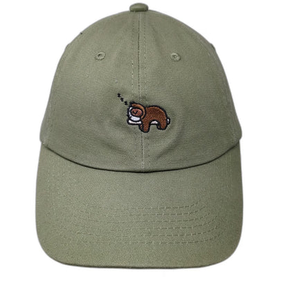 Follow Legend Baseball Cap Green OSFM Embroidered Sleeping Sloth Hat Slideback