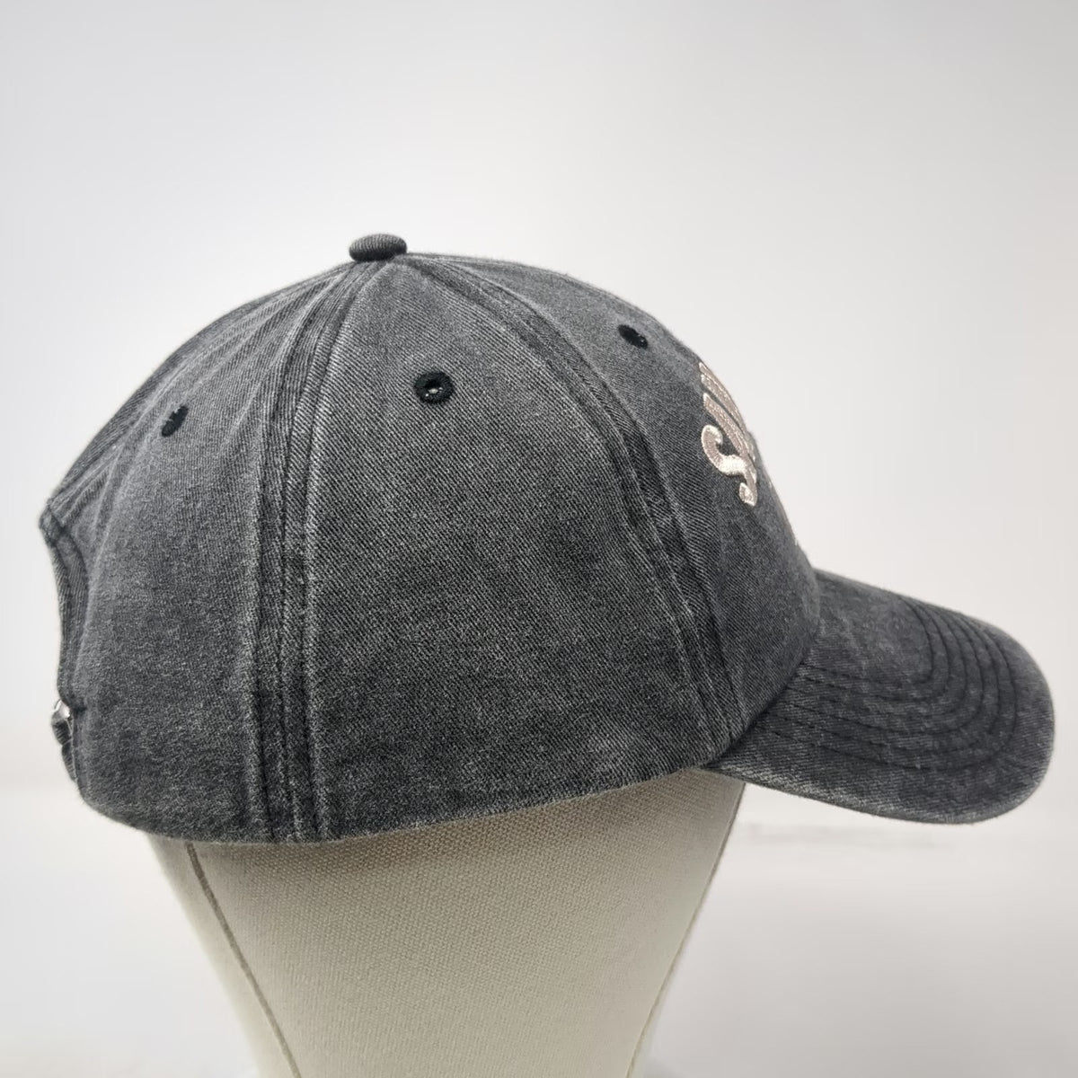 San Diego Zoo Hat Gray Baseball Cap One Size Embroidered Faded Cotton Slideback