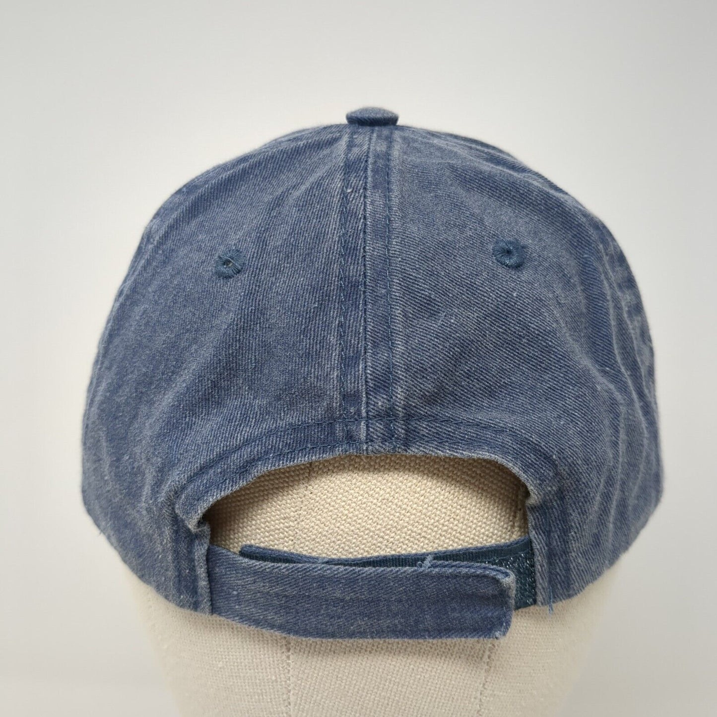 Unbranded Strapback Hat Blue Dark Denim One Size Adjustable Blank