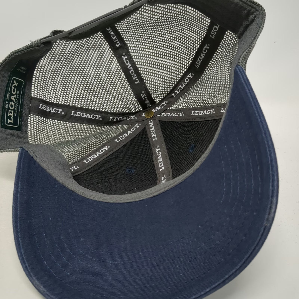 Legacy Trucker Hat Blue Gray Green White One Size Mesh Snapback Millers All Day