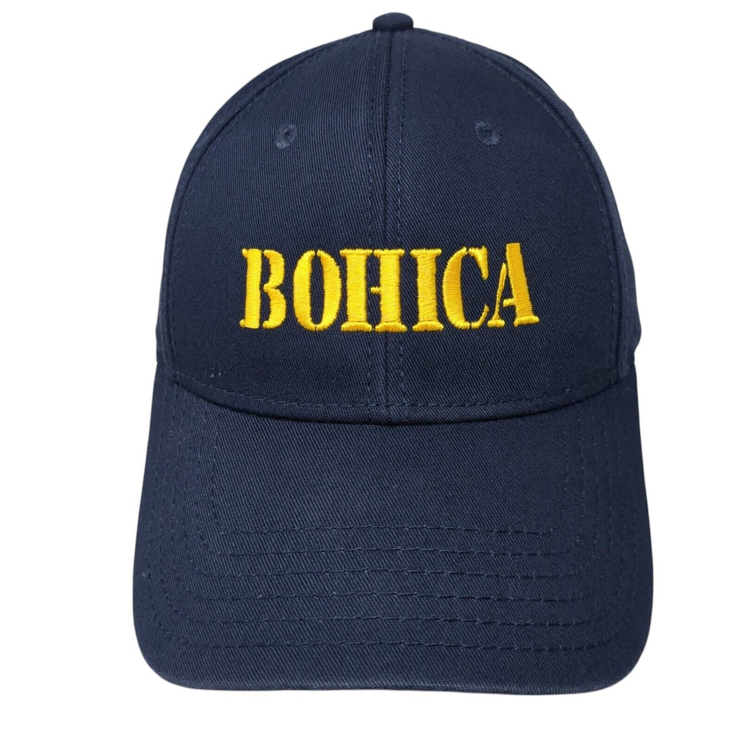 Bohica Strapback Hat Blue One Size Adjustable Embroidered Solid Otto