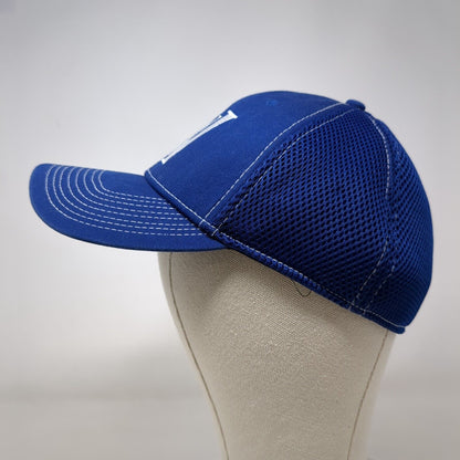 WW Fitted Trucker Hat Blue M/L Embroidered Mesh Back 6 Panel 39Thirty New Era