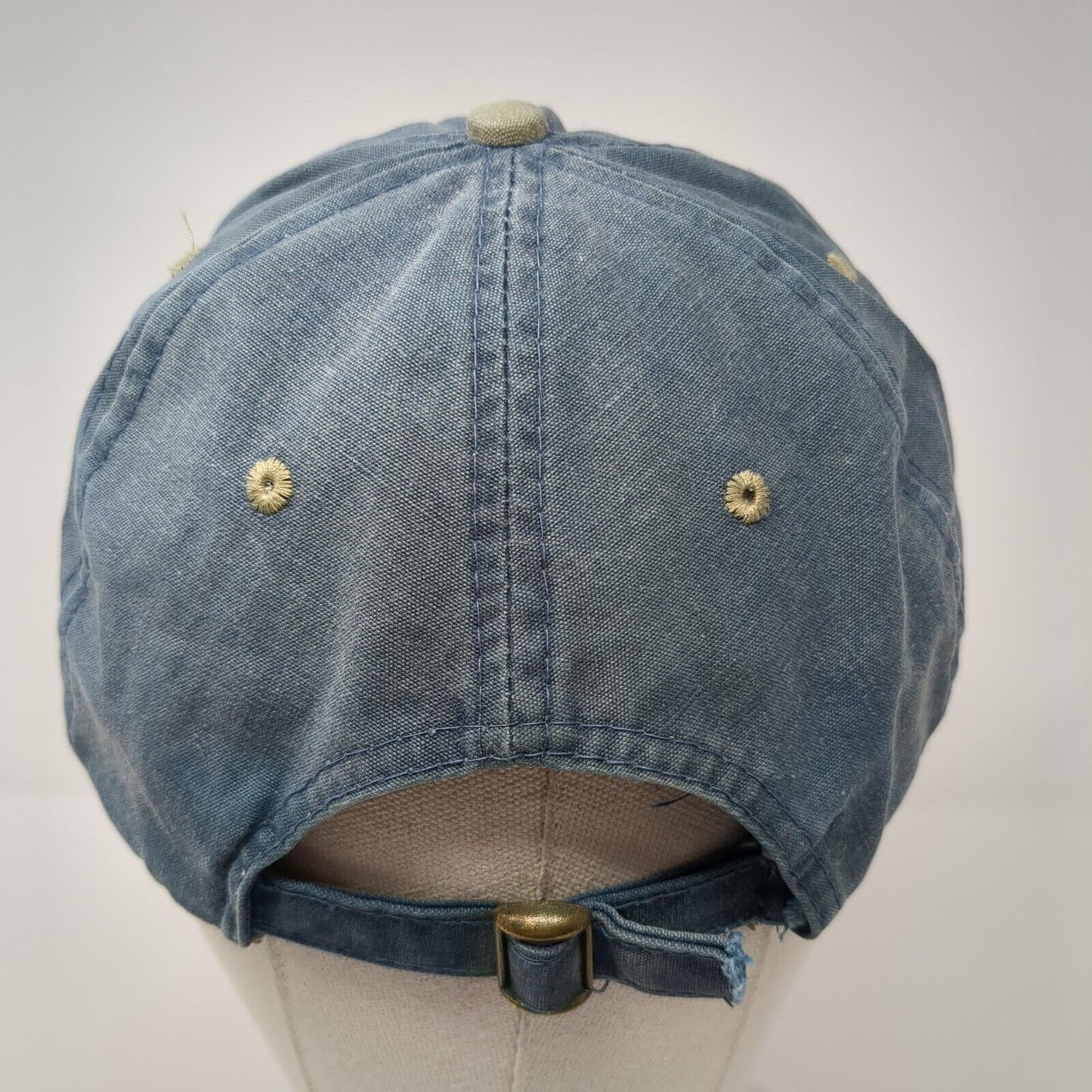 Virginia City Montana Slideback Hat Blue One Size Adjustable Colorblock