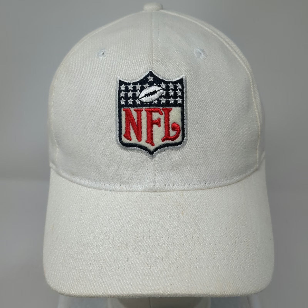 Shield Bear White One Size Baseball Cap Hat NFL Sunday Ticket Network Slideback
