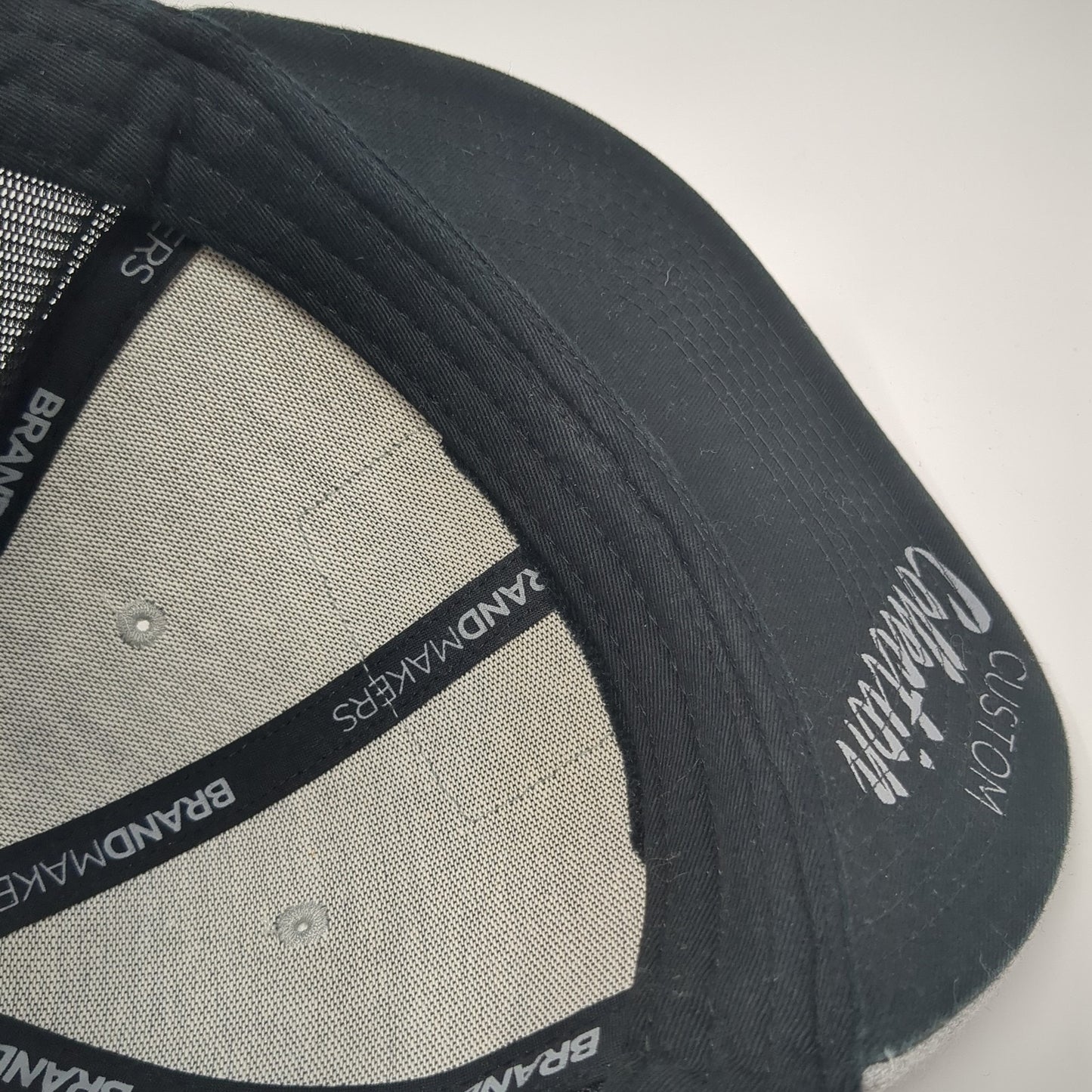Brandmakers Est. 2008 Snapback Trucker Hat Gray One Size Mesh Back Brand Makers