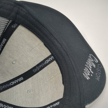 Brandmakers Est. 2008 Snapback Trucker Hat Gray One Size Mesh Back Brand Makers
