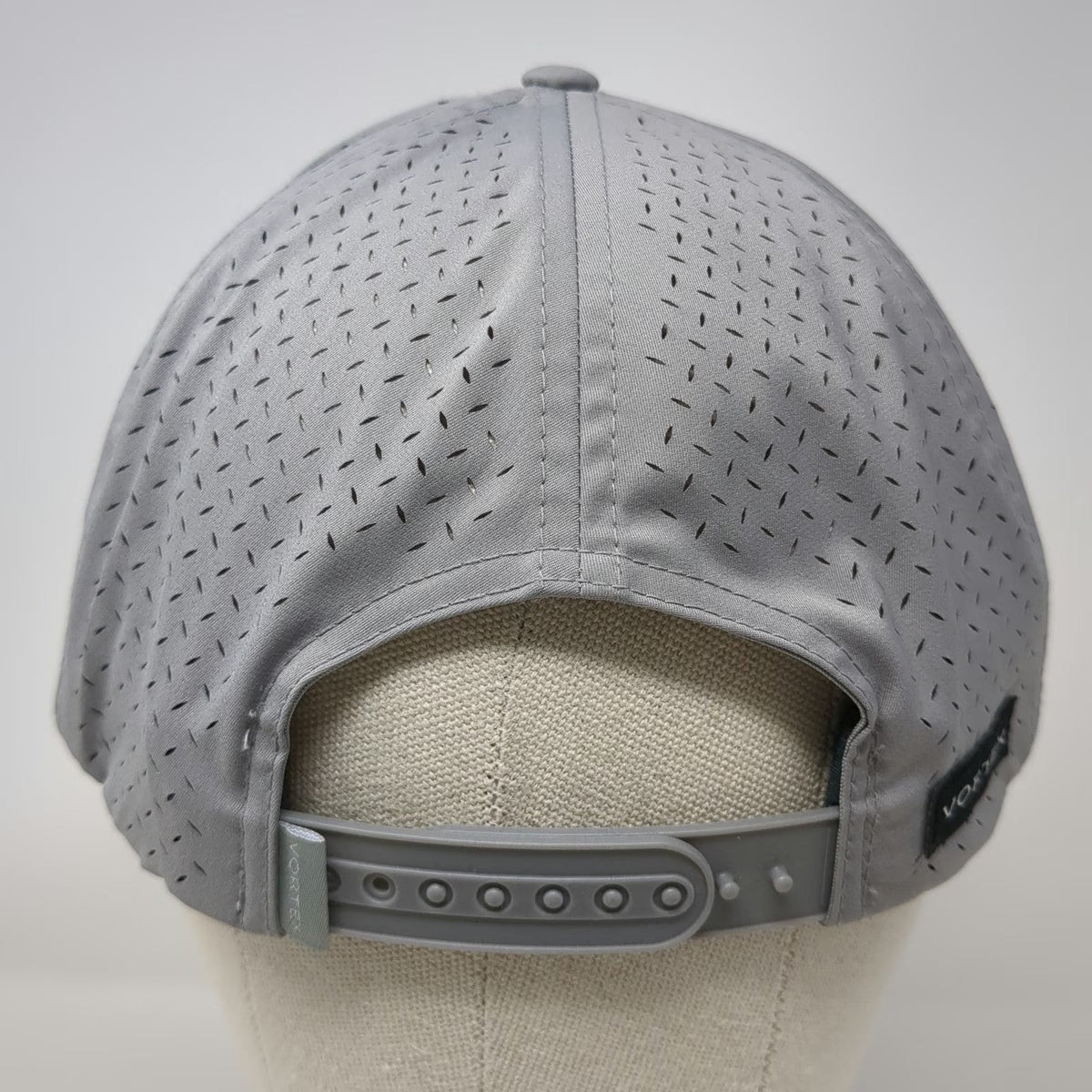 Vortex Trucker Hat Gray One Size Perforated Laser Cut Rope Detail Snapback