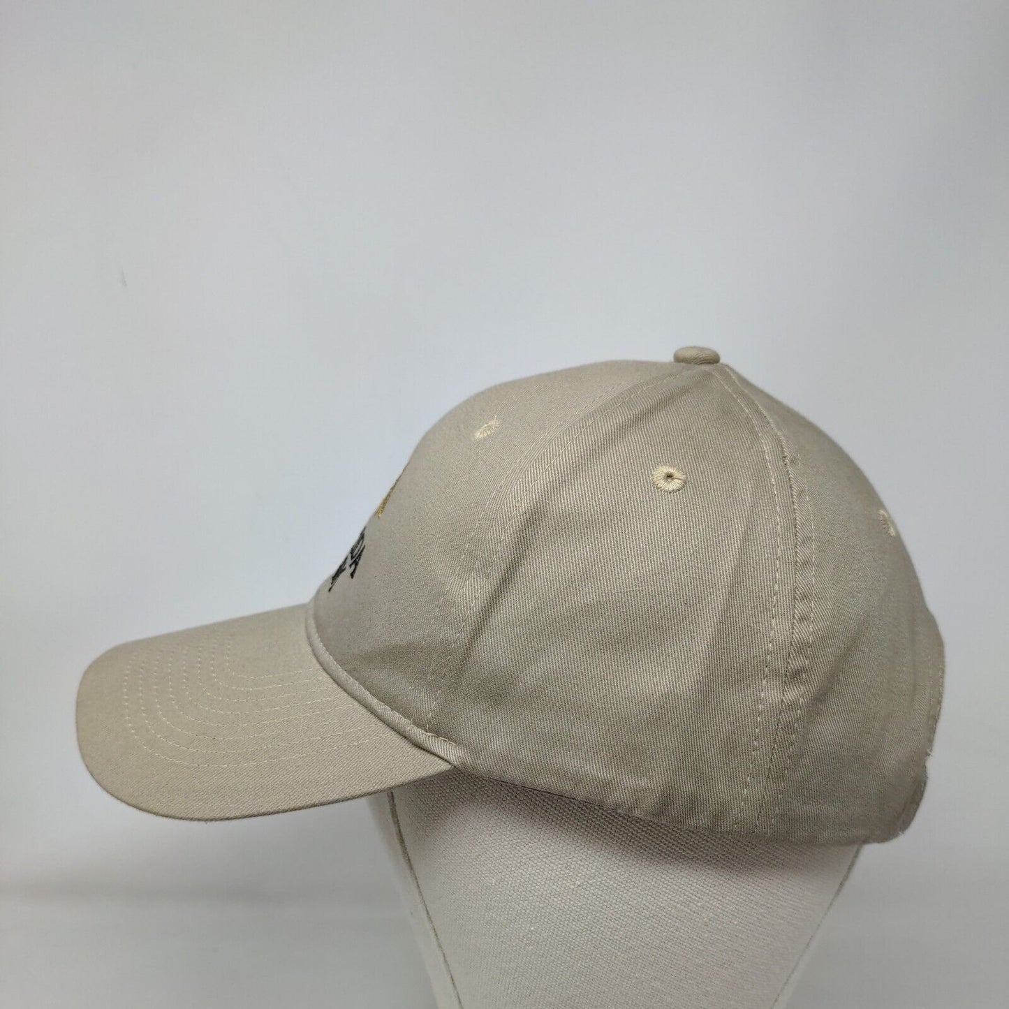 Florida Bank Strapback Hat Tan OSFA Adjustable Embroidered 6 Panel KC