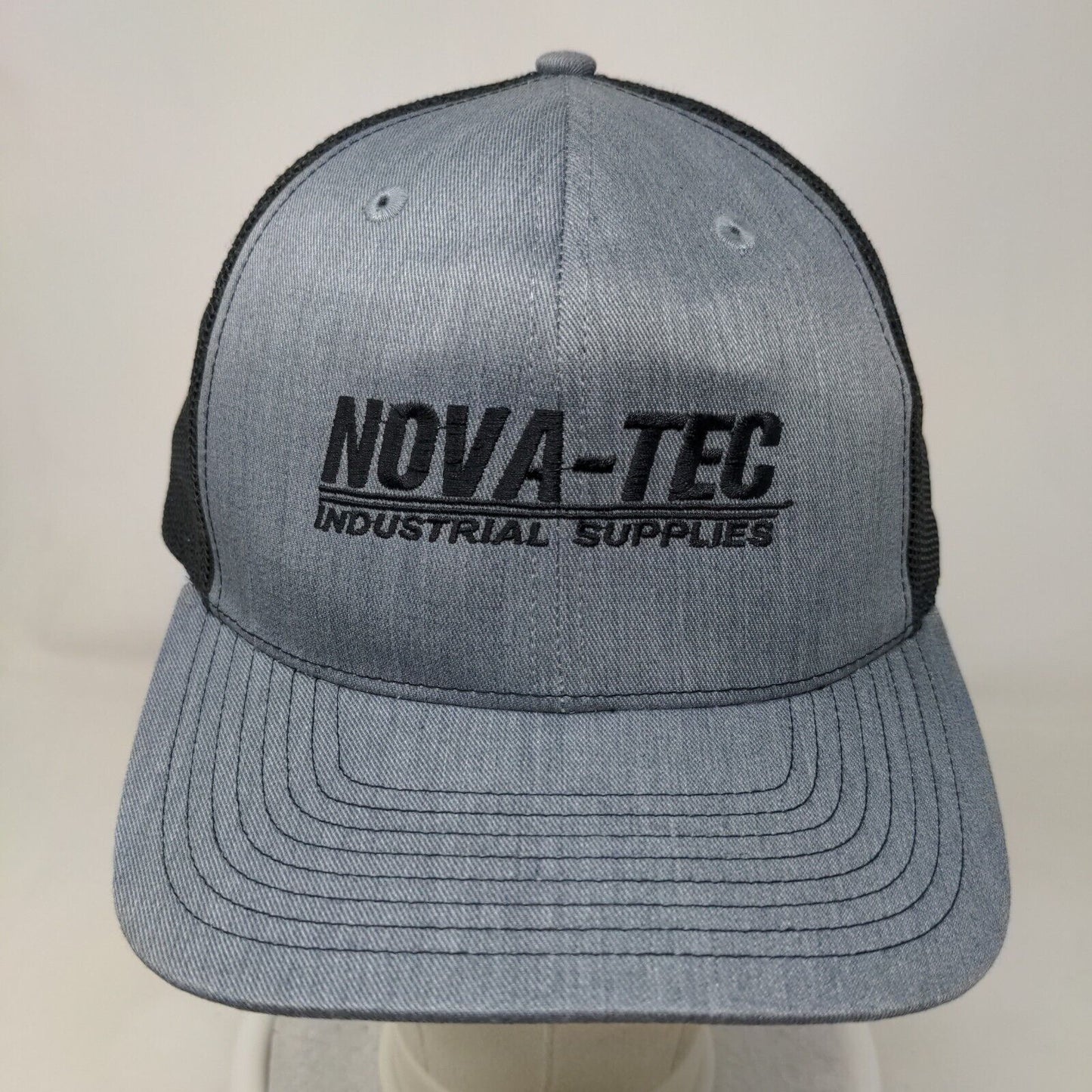 Nova-Tec Induistrial Supplies Snapback Trucker Hat Gray OS Mesh Back Richardson