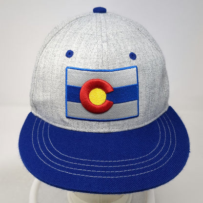 CO Limitless Colorado Flag Snapback Hat Gray Blue One Size Structured Cap
