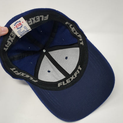 Casad Sport Fitted Hat Blue One Size Flexfit Solid 6 Panel Blank