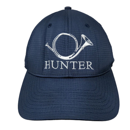 Hunter French Horn Slideback Hat Blue One Size Embroidered Adjustable