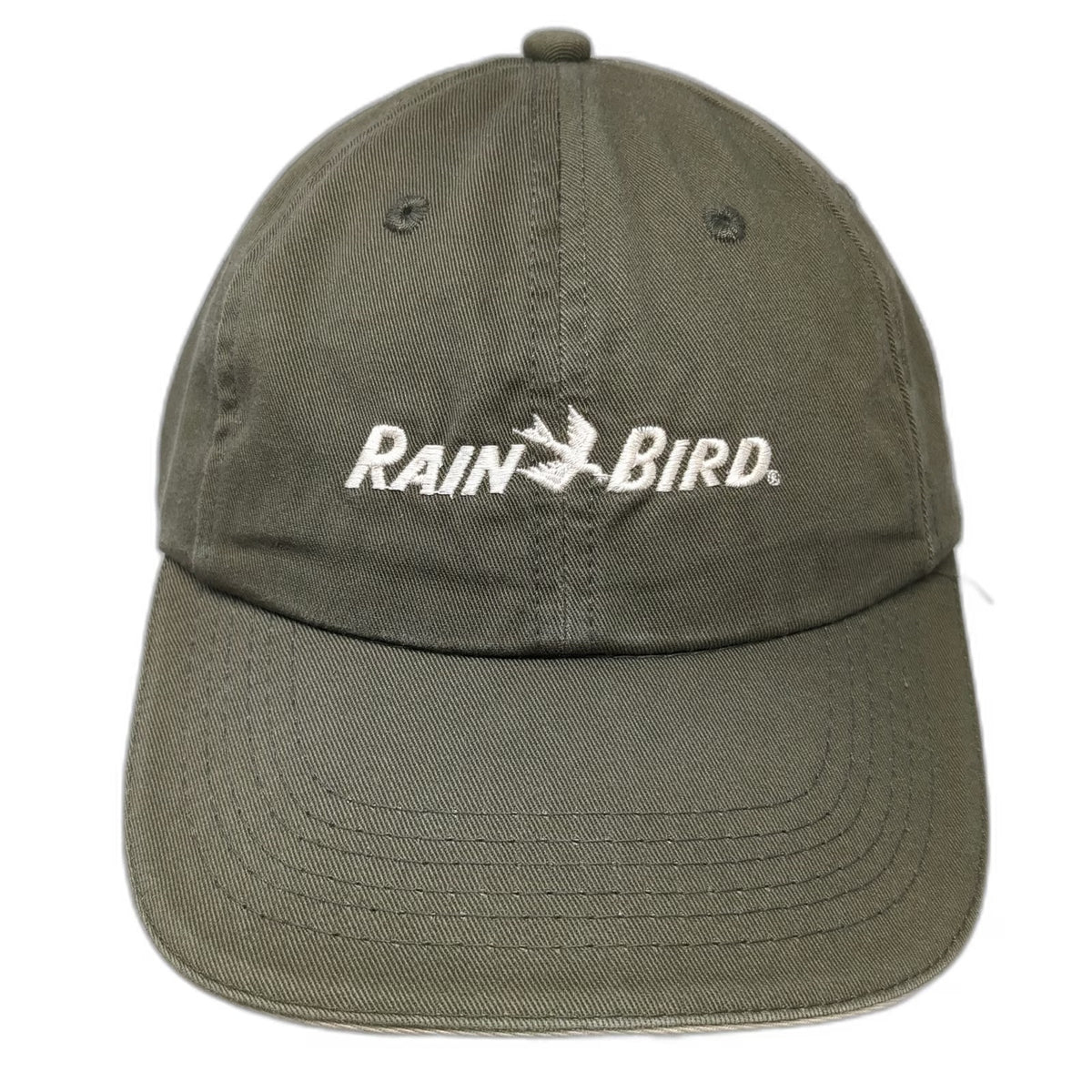K-Products Baseball Cap Green One Size Rain Bird Logo Slideback Adjustable Hat