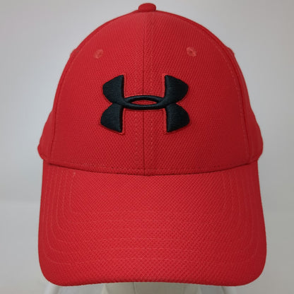 Under Armour Baseball Cap Red L Fitted Performance Breathable Hat Athletic Gear