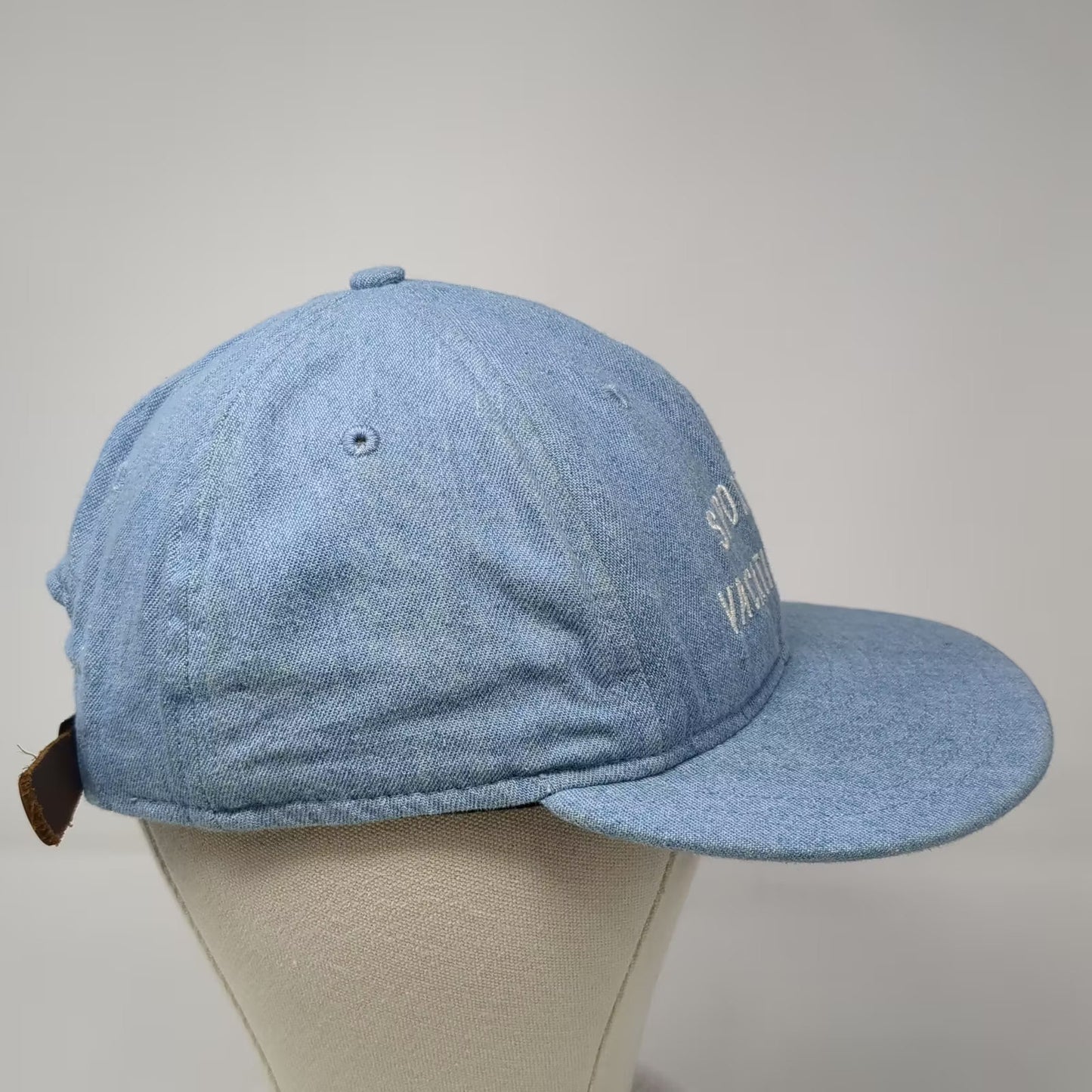 Overcrest Sportscar Vacationland Baseball Cap Hat Blue Denim One Size Adjustable