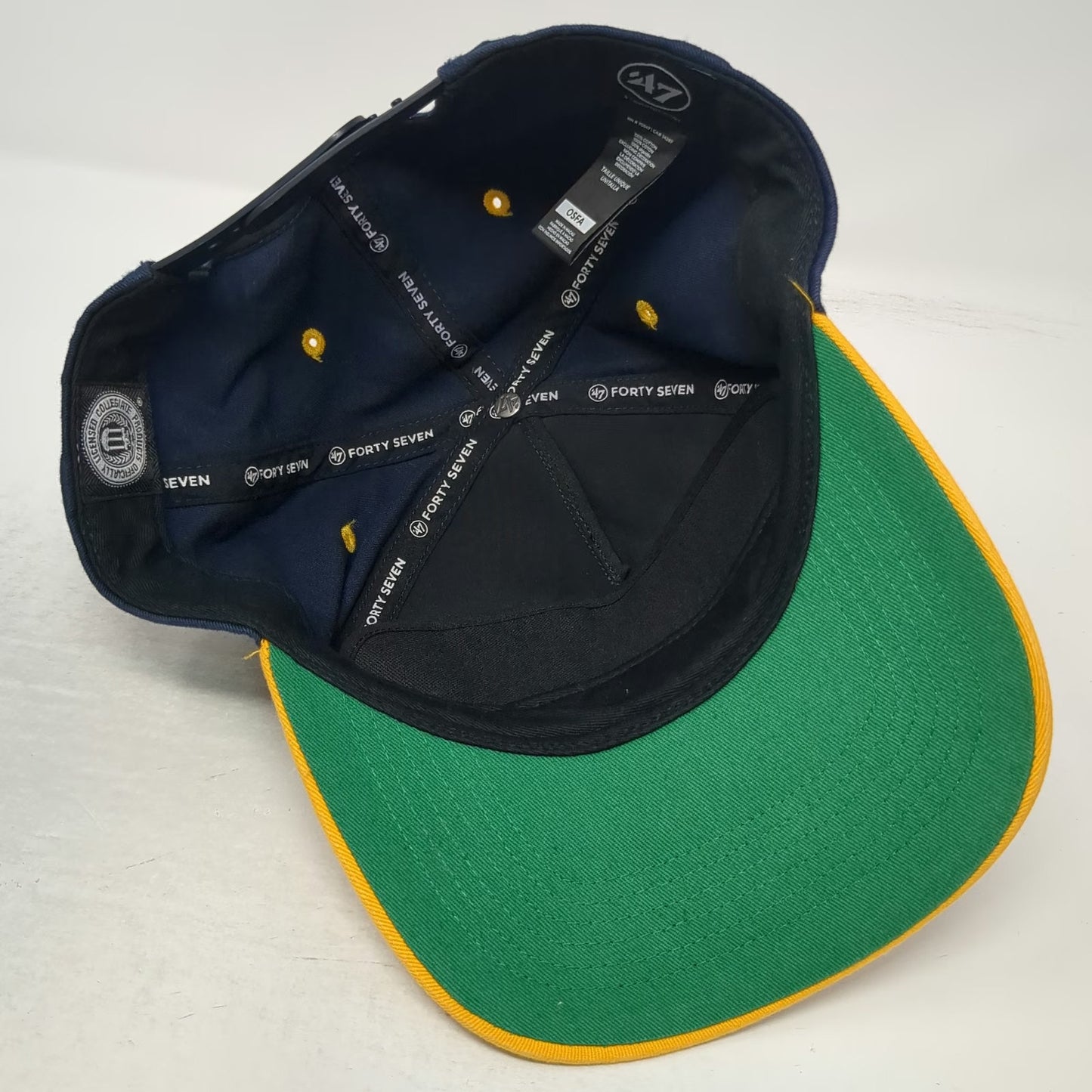'47 Drexel Dragons NCAA 5 Panel Blue Yellow One Size Snapback Hat Flat Brim
