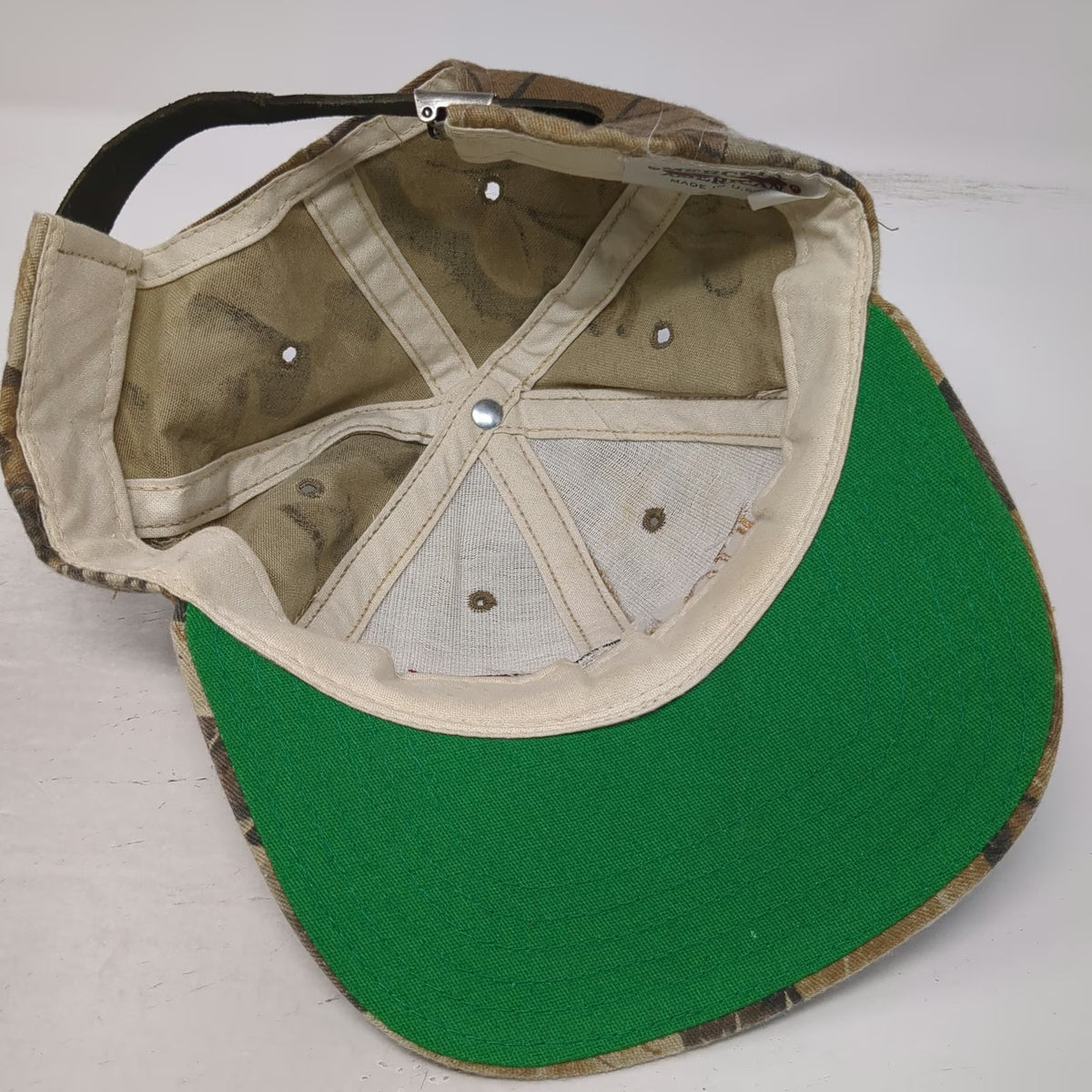 Mercury American Baseball Cap Brown Camo One Size USA Flag Made in USA Hat