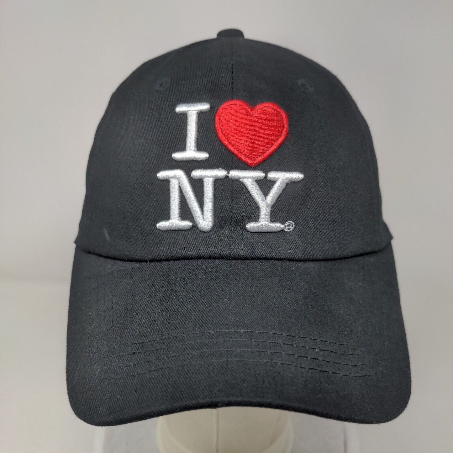 I Love NY Slideback Hat Black OSFA Embroidered Adjustable 6 Panel