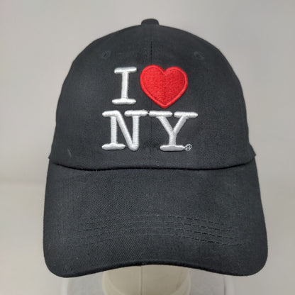 I Love NY Slideback Hat Black OSFA Embroidered Adjustable 6 Panel