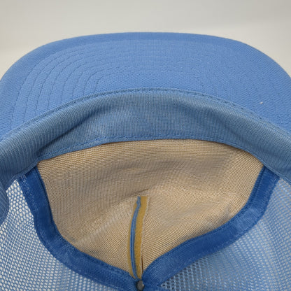 Gulf Shores Snapback Trucker Hat Blue One Size Adjustable Mesh Back Rope