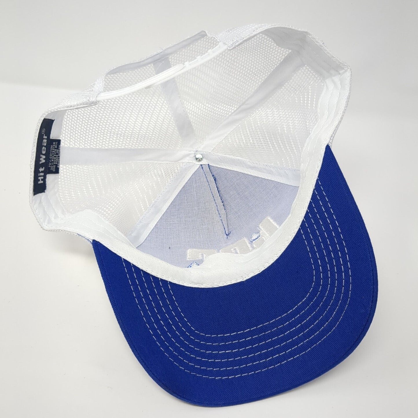 ISS Snapback Trucker Hat Blue OS Adjustable Embroidered Mesh Back Hit Wear