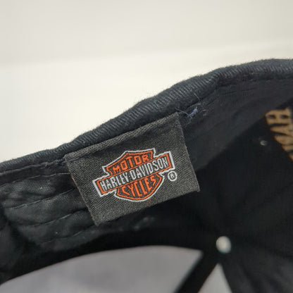 Harley-Davidson Baseball Cap Black One Size Police Badge Gold Embroidery Hat