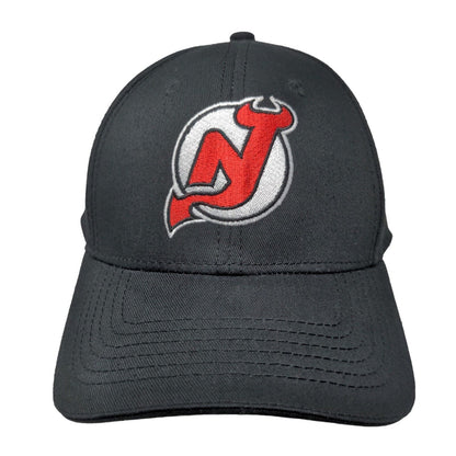 NHL New Jersey Devils Men's Slideback Hat Black Embroidered Logo BMW