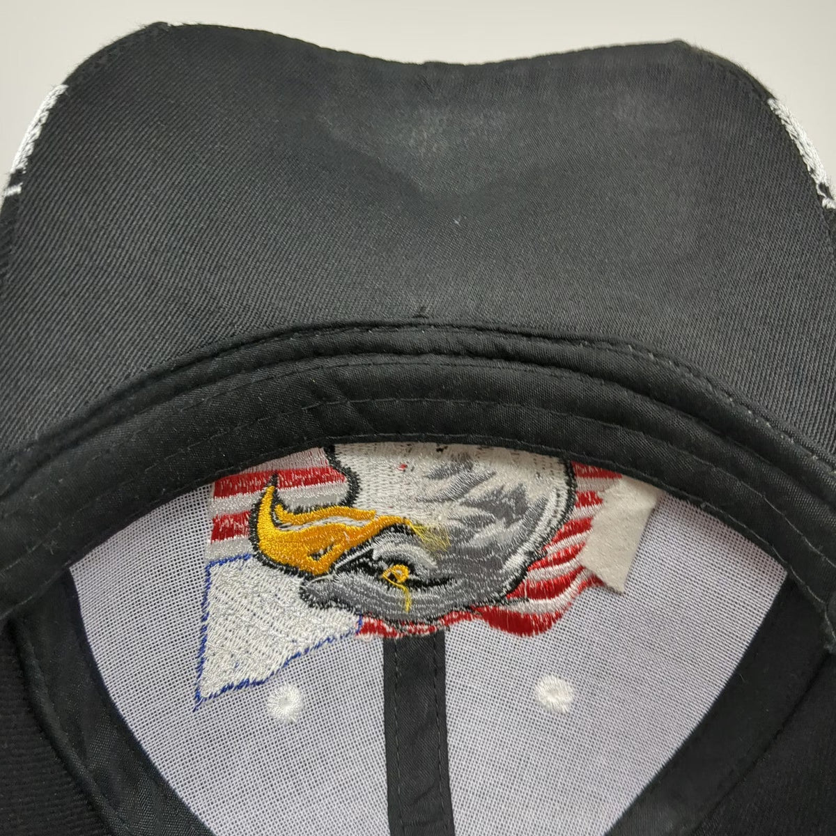 Baseball Cap Black White Red Blue One Size Eagle USA Strapback Hat Embroidery