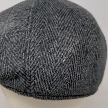 Unbranded Beret Cap Gray Size 56 Lightweight Tweed 5 Panel Polyester Blend