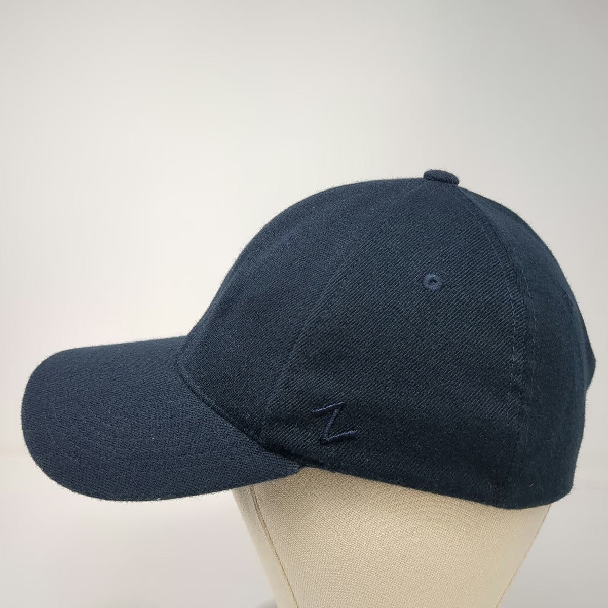 Zephyr Baseball Cap Blue L Stretch Fit Pop Logo Hat Acrylic Spandex Embroidered