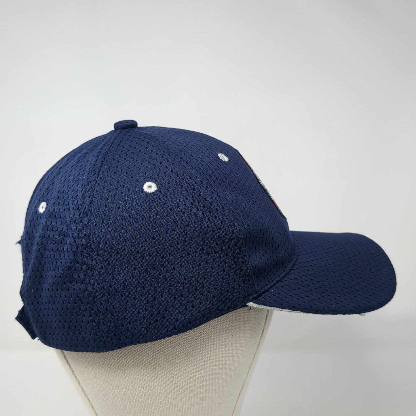 Pow Wow Strapback Hat Blue One Size Adjustable Solid 6 Panel Outdoor